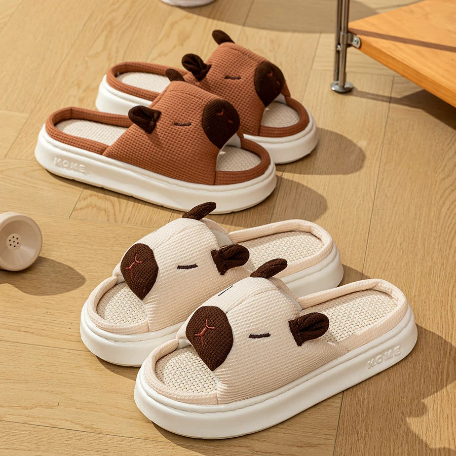 Claquettes animaux | Capybara en coton doux