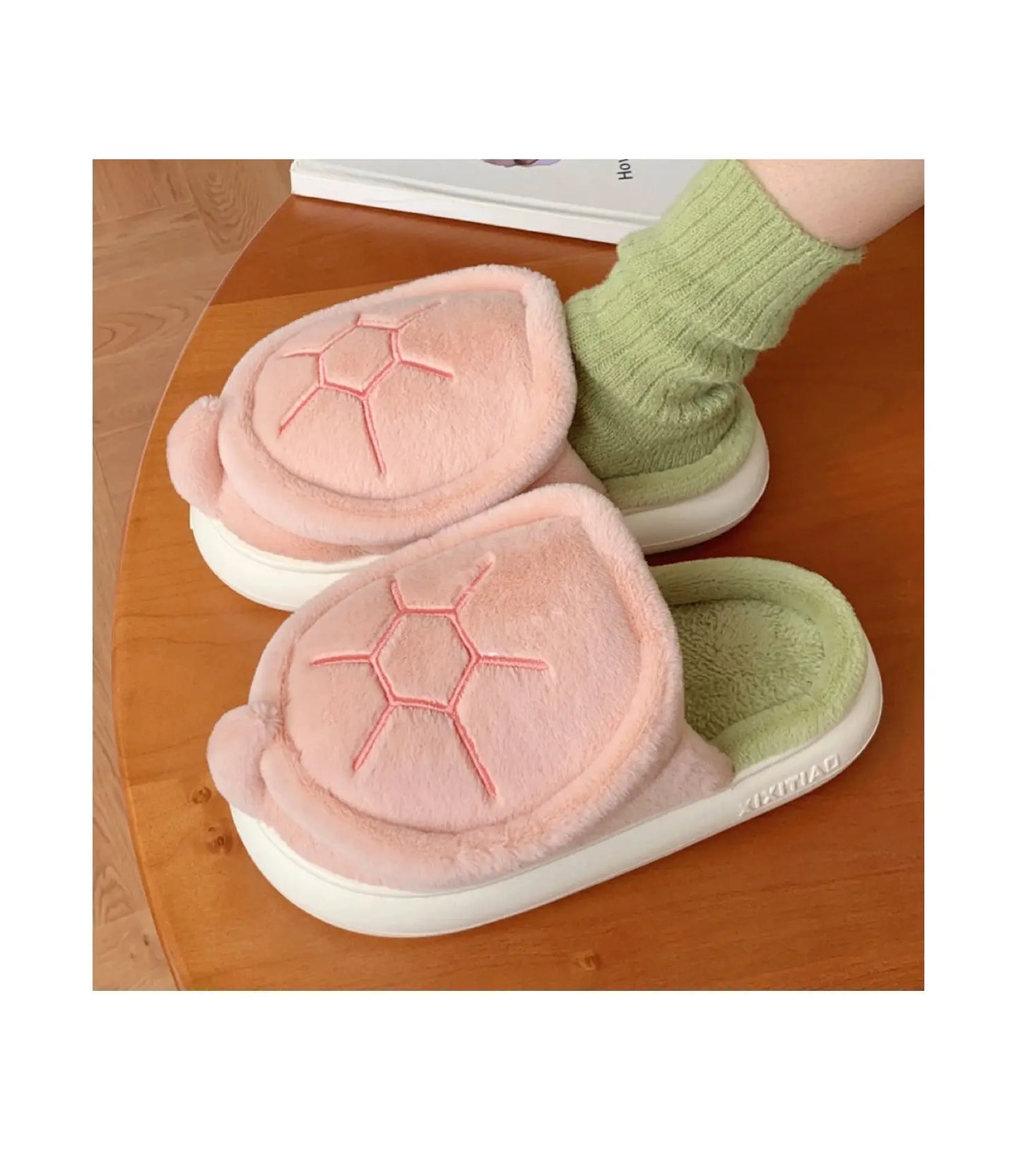 Chaussons animaux | Carapace de tortue rose