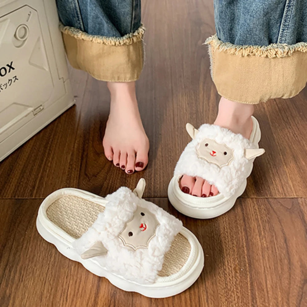 Claquettes animaux | Mouton en coton doux