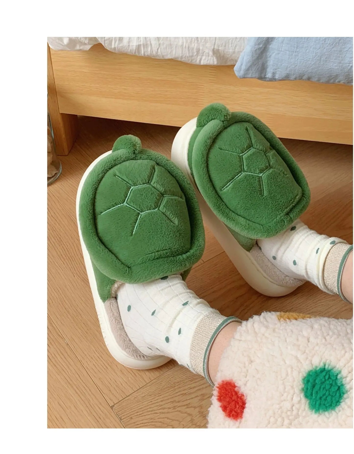 Chaussons animaux | Carapace de tortue verte