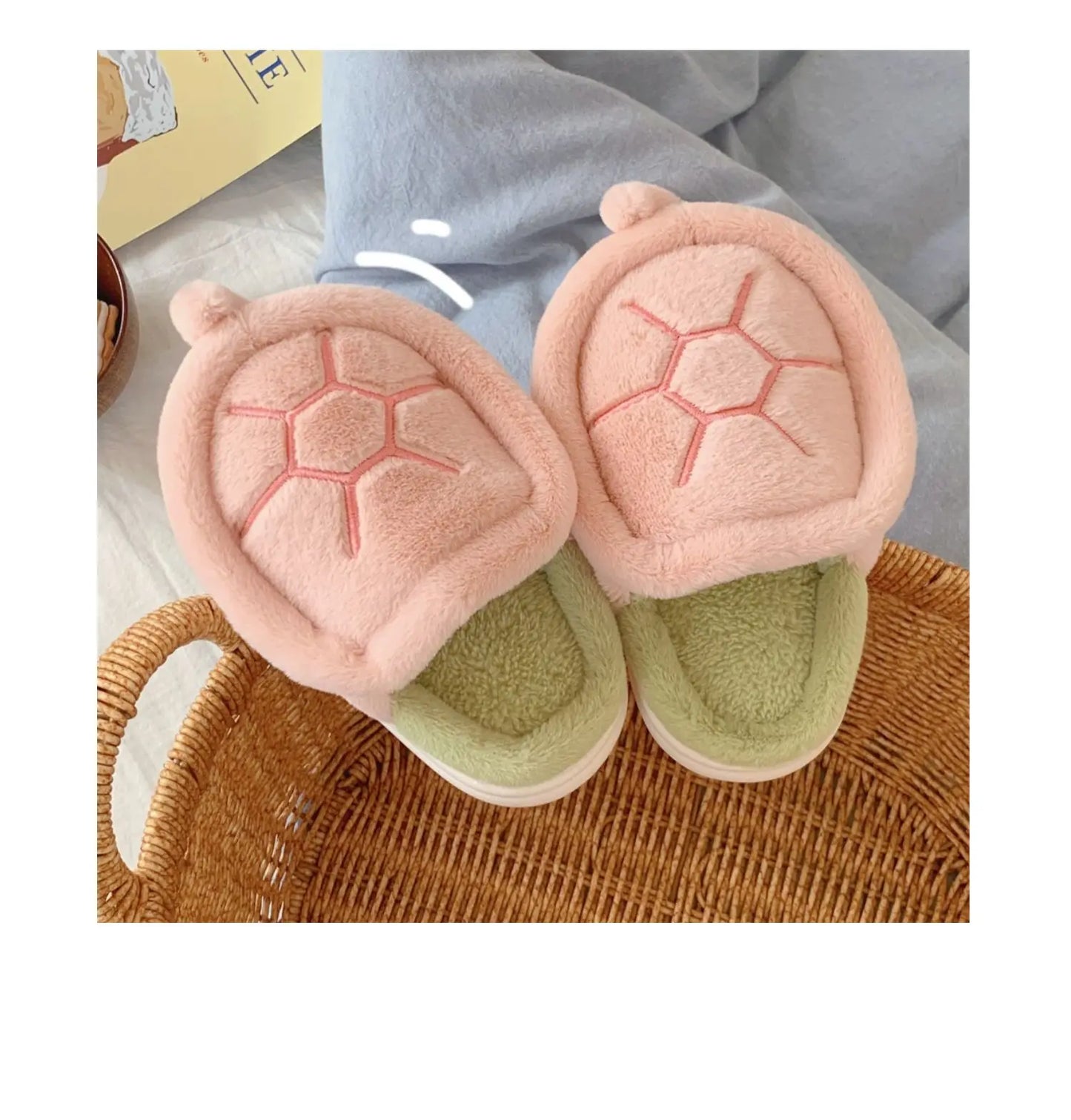 Chaussons animaux | Carapace de tortue rose