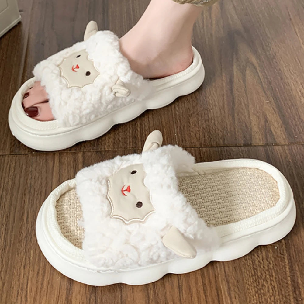 Claquettes animaux | Mouton en coton doux
