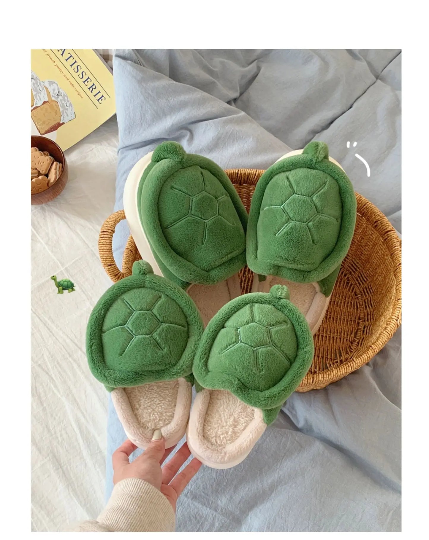 Chaussons animaux | Carapace de tortue verte