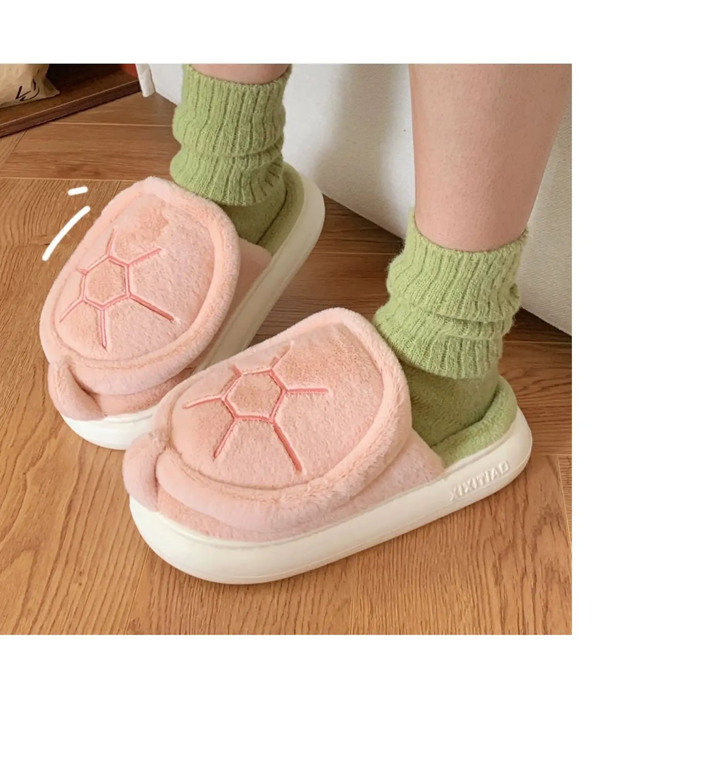 Chaussons animaux | Carapace de tortue rose