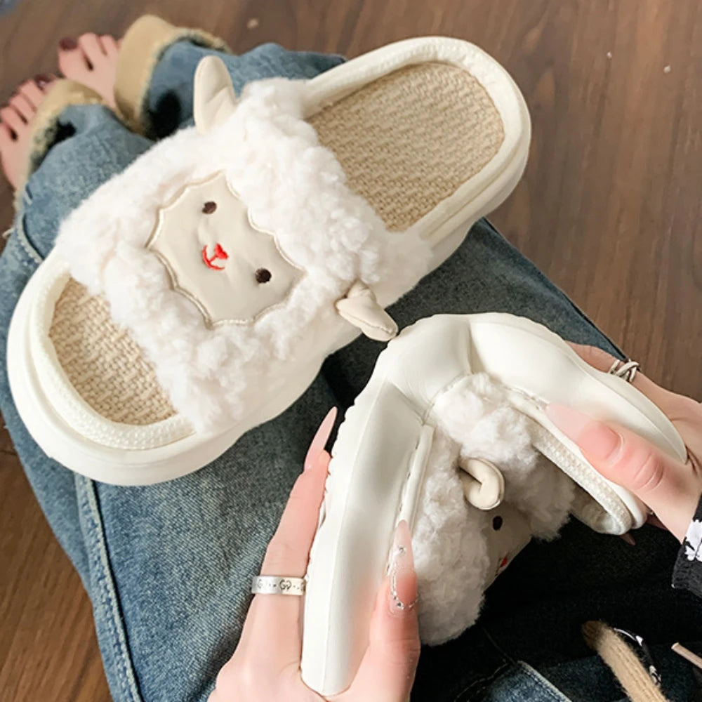Claquettes animaux | Mouton en coton doux