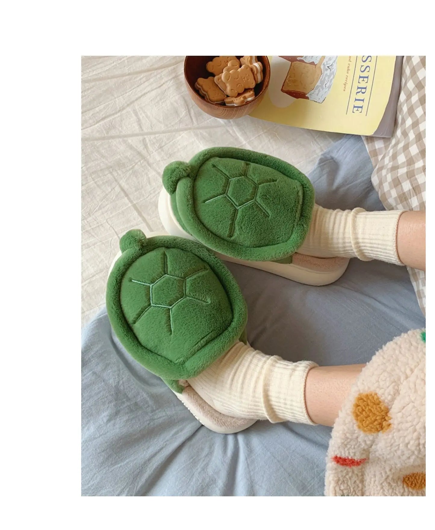 Chaussons animaux | Carapace de tortue verte