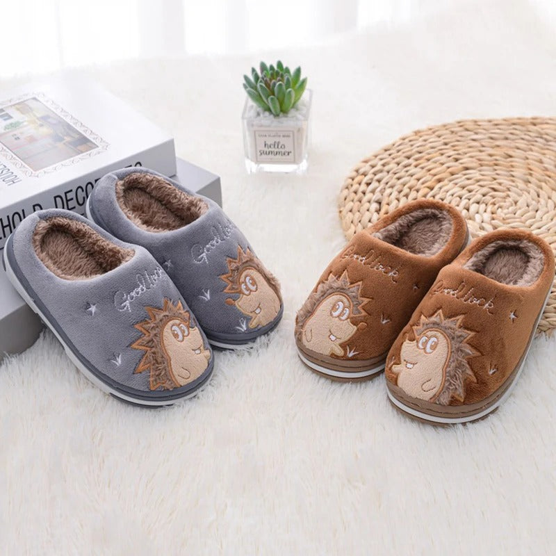 Chaussons mules garçon | Hérisson gris