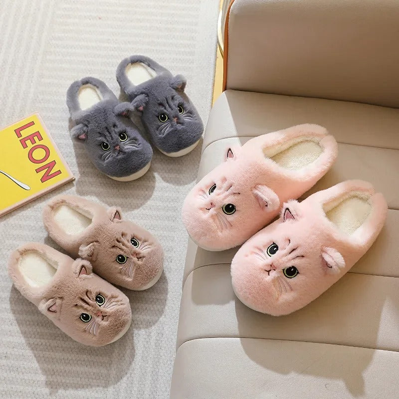 Chaussons animaux | Chat rose