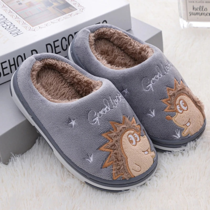 Chaussons mules garçon | Hérisson gris