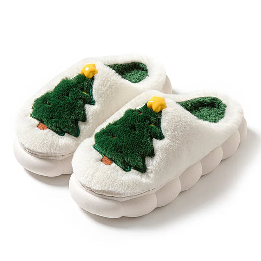 Chaussons Noël | Sapin blanc - Chaussly