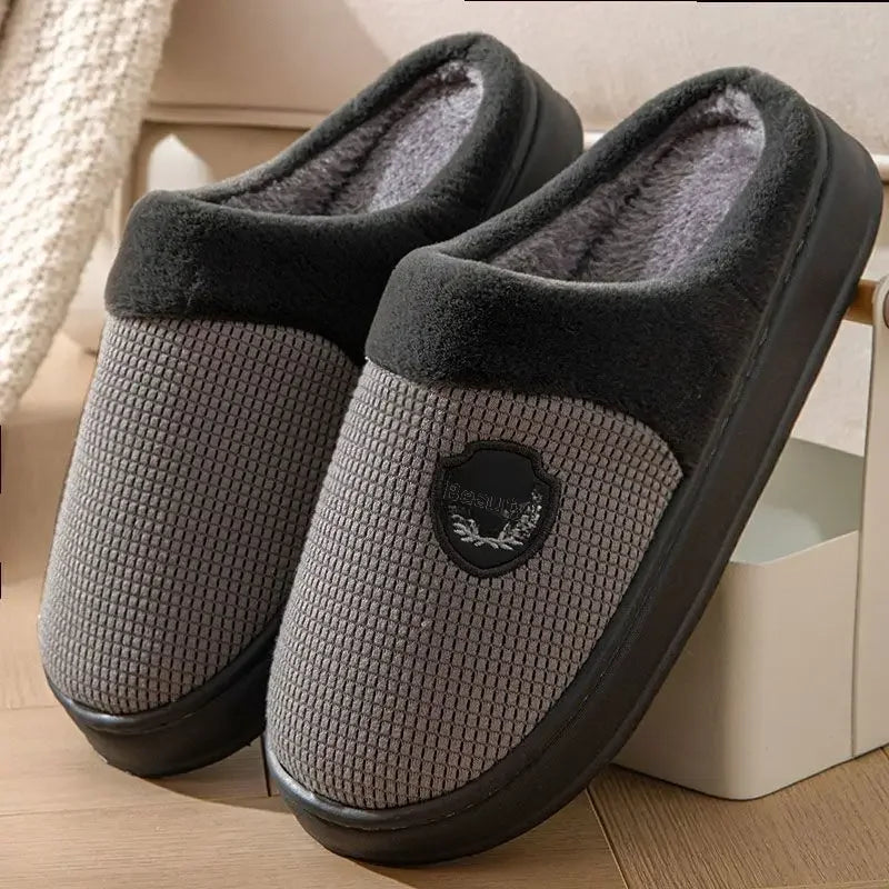 Chaussons homme mules | Elégance gris classique - Chaussly