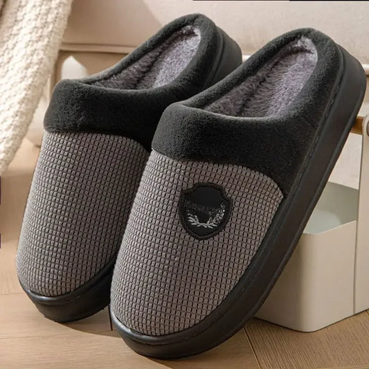 Chaussons homme mules | Elégance gris classique - Chaussly