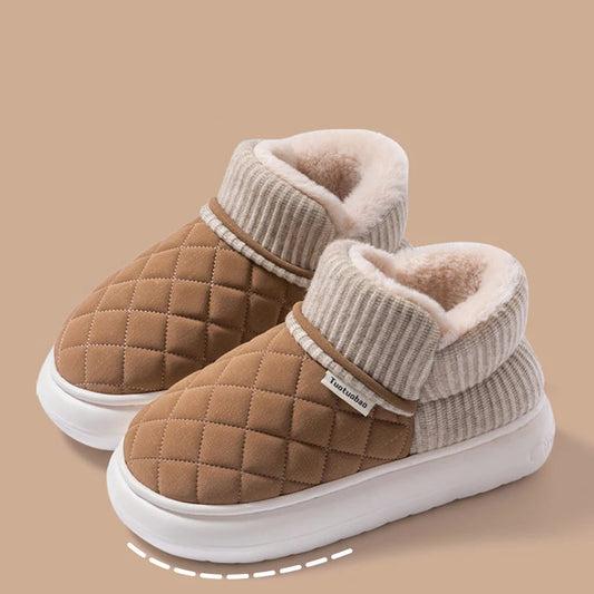 Chaussons chauds en peluche