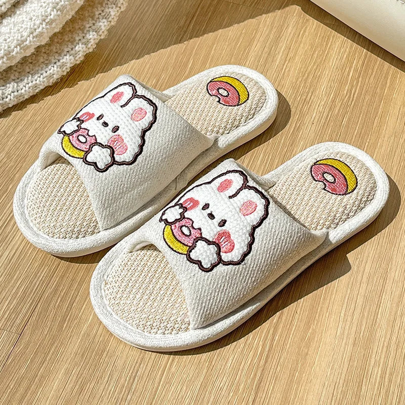 Claquettes animaux | Lapin en coton doux