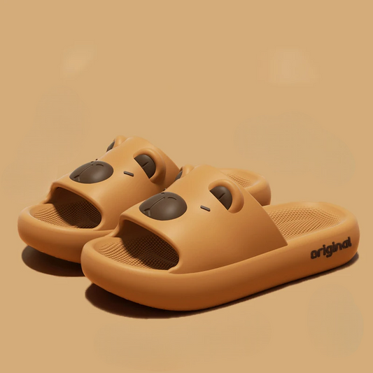 Claquettes animaux | Capybara caramel