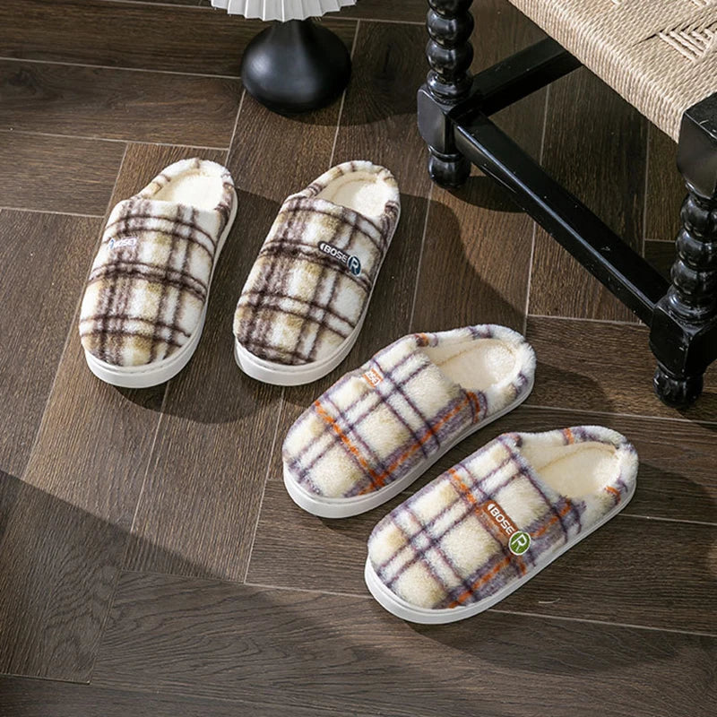 Chaussons en peluche homme | Café