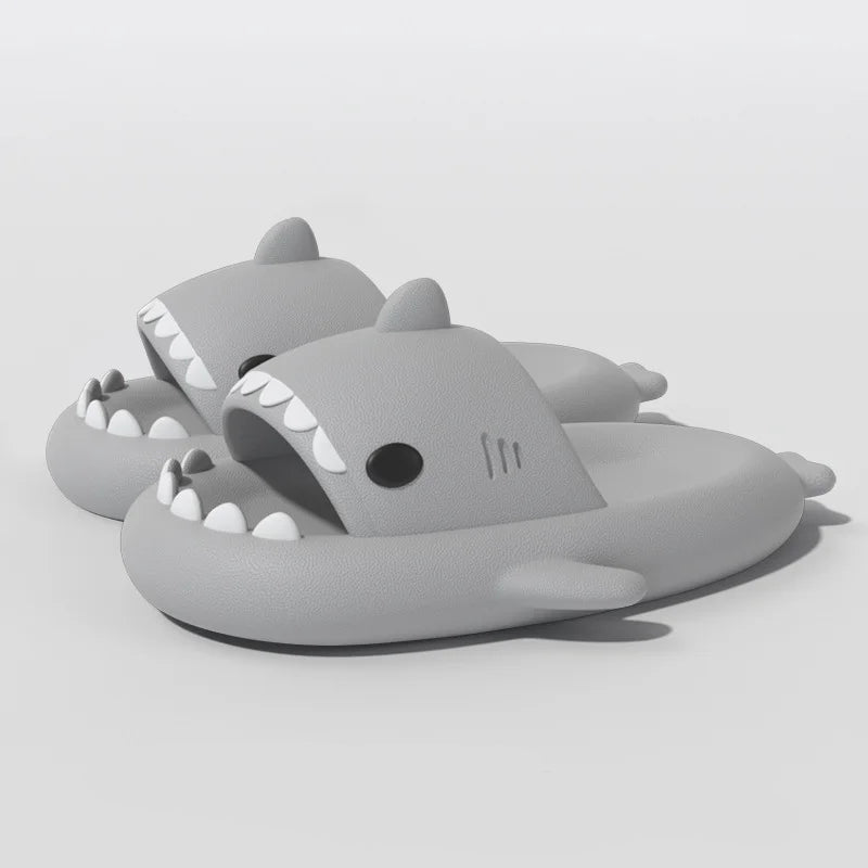 Claquettes mixtes antidérapantes | Requin gris