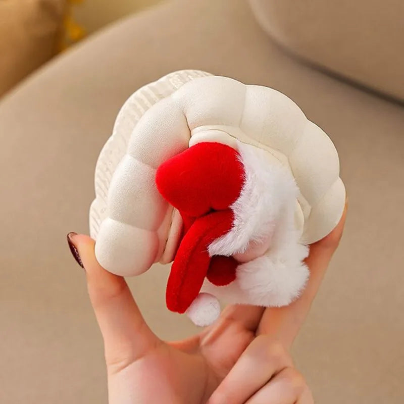 Chaussons rigolo en peluche | Père Noël 