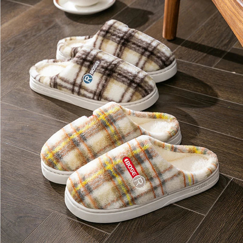Chaussons en peluche homme | Café
