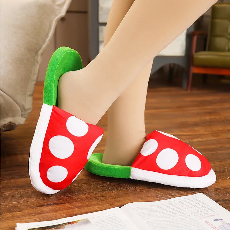 Chaussons rigolo animée | Champignon avec rangement