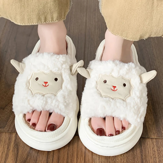 Claquettes animaux | Mouton en coton doux