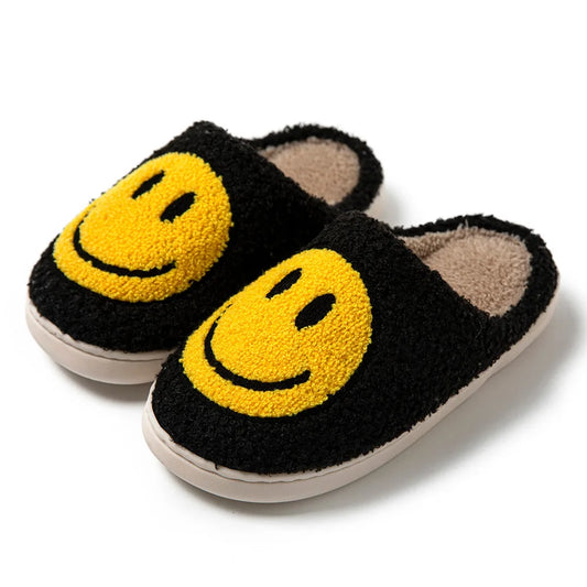 Chaussons emoji | Smiley noir classique