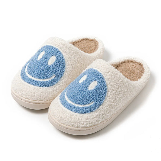 Chaussons emoji | Smiley bleu classique