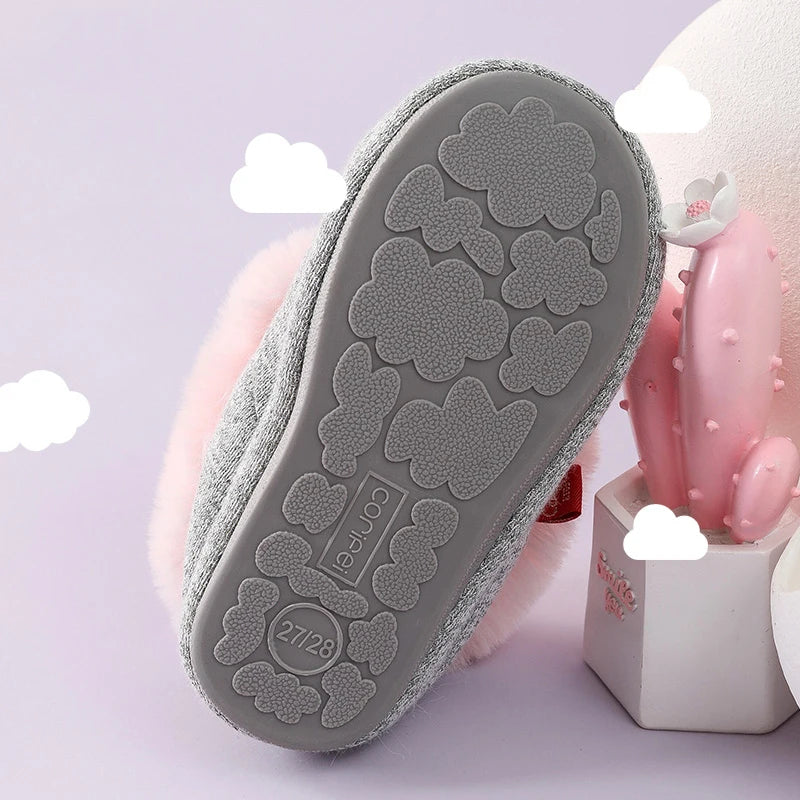 Chaussons fille en peluche | Licorne - Chaussly