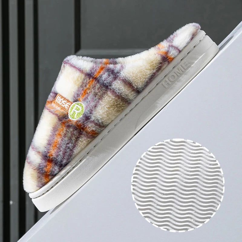 Chaussons en peluche homme | Café
