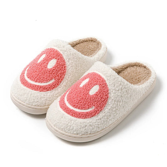 Chaussons emoji | Smiley rose classique