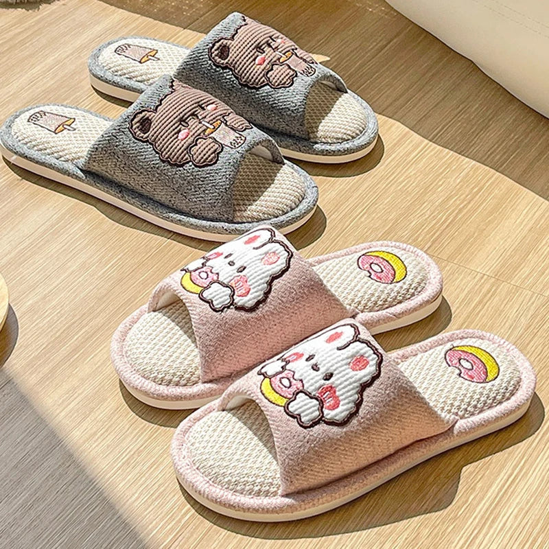 Claquettes animaux | Lapin en coton doux