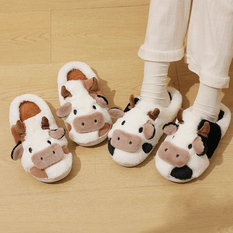 Chaussons animaux | Vache brune