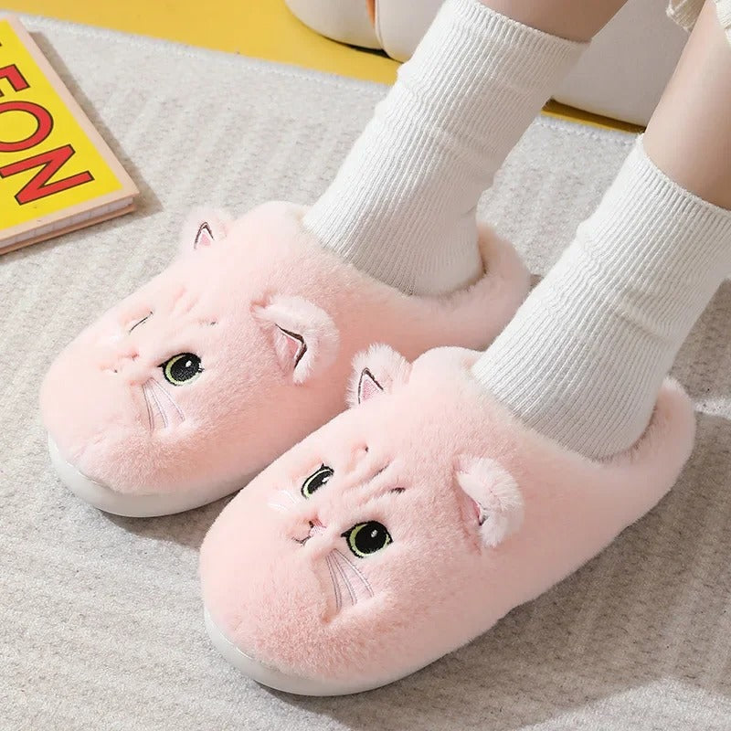 Chaussons animaux | Chat blanc