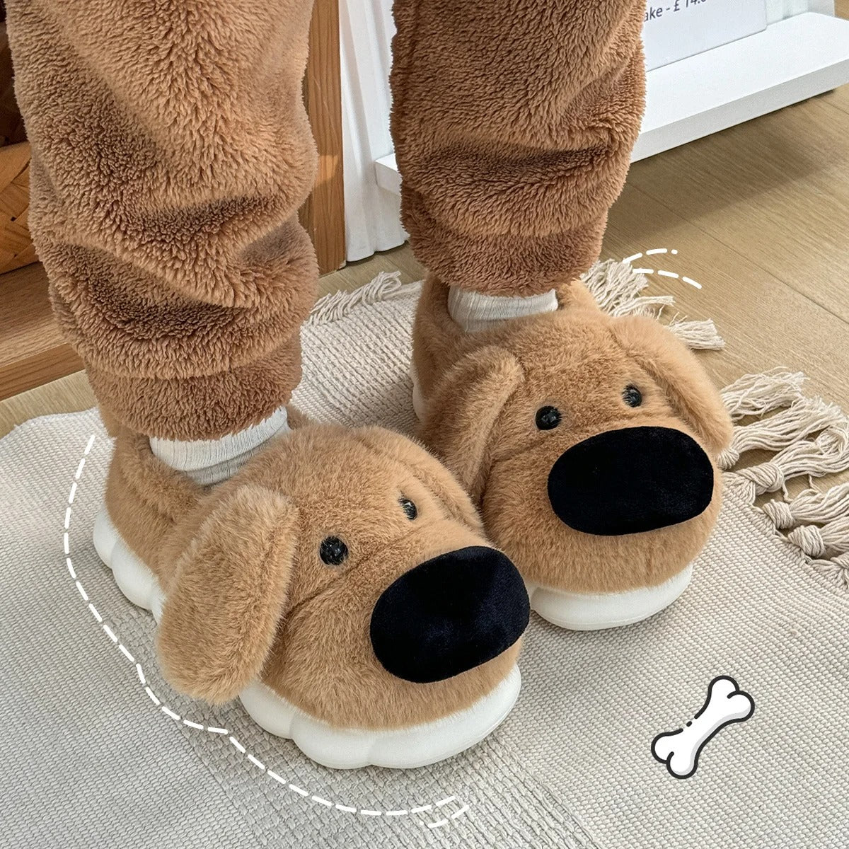 Chaussons animaux en peluche | Chien
