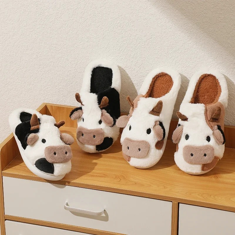 Chaussons animaux | Vache brune