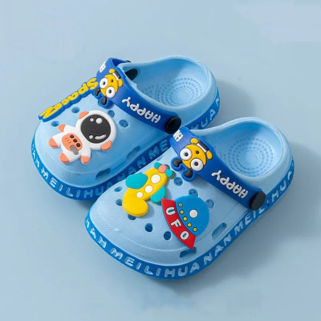 Claquettes garçon | Astronaute bleu ciel